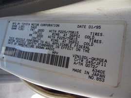 1995 TOYOTA 4RUNNER SR5 WHITE 3.0 AT 2WD Z21348